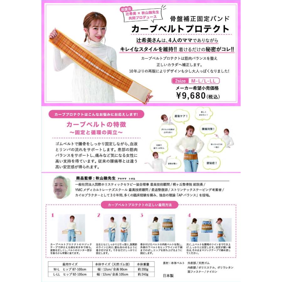 骨盤ベルト カーブベルトプロテクト 骨盤用 サポーター 辻希美 辻
