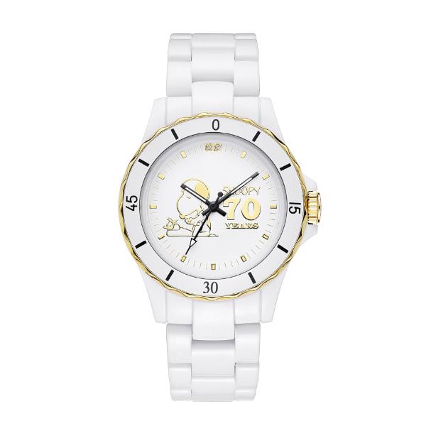 スヌーピー　セラミック 世界限定2000本】 腕時計 スヌーピー 時計 レディース 70周年