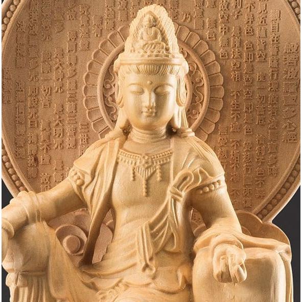 黄楊彫り 自在観音 仏像 彫刻 孫顕秋 自在観音菩薩 観音様 観音さま