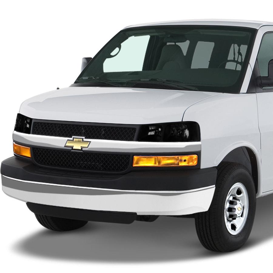 【激レア/スモーク/左右セット】03-21y エクスプレス サバナ ヘッドライト ヘッドランプ G-VAN シボレー GMC フロント 03-07y OEの画像