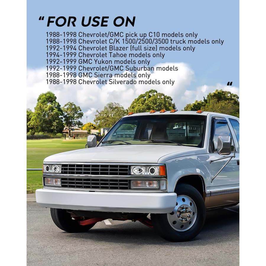 シボレー（CHEVROLET） 【クローム/LED リング付】95-99y タホ/ 92-99y