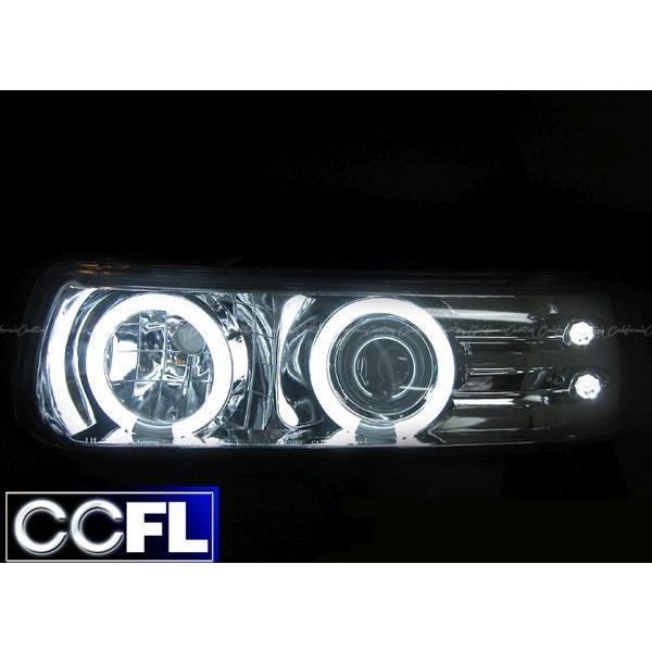 シボレーサバーバンタホ　LEDハローリングプロジェクターヘッド+LEDテール シボレー（CHEVROLET） 【CCFL リング/クローム】00-06y タホ