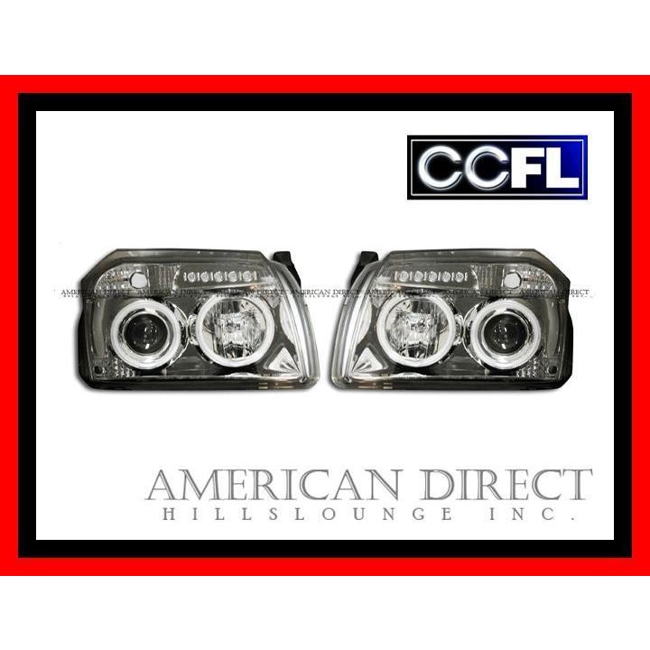 【稀少/CCFL/日本仕様/クローム】05-07y ダッジ マグナム リング付 P/J ヘッドライト ヘッドランプ 左右セット イカリング マーカー サイド