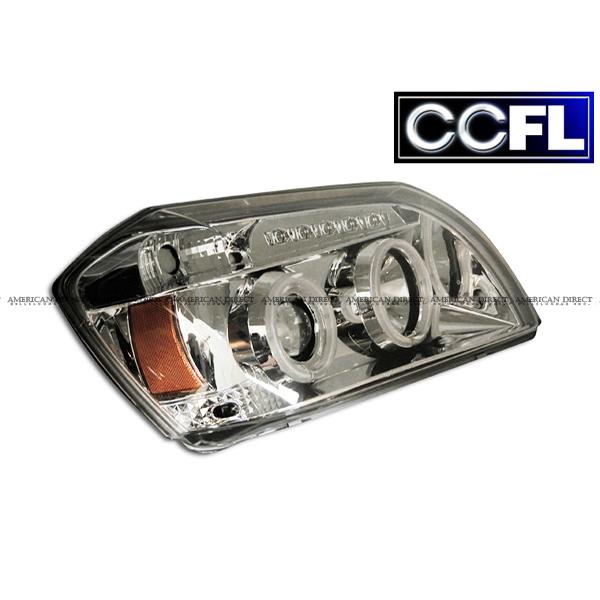 【稀少/CCFL/日本仕様/クローム】05-07y ダッジ マグナム リング付 P/J ヘッドライト ヘッドランプ 左右セット イカリング マーカー サイド_1