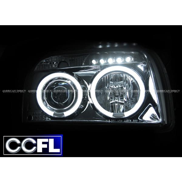 【稀少/CCFL/日本仕様/クローム】05-07y ダッジ マグナム リング付 P/J ヘッドライト ヘッドランプ 左右セット イカリング マーカー サイド_2