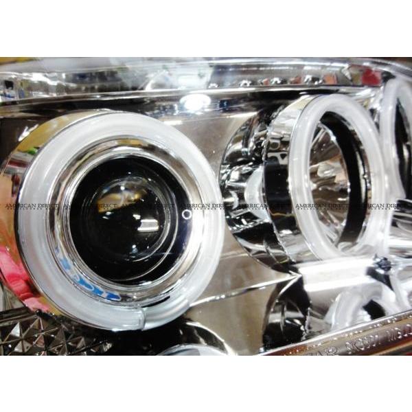 【稀少/CCFL/日本仕様/クローム】05-07y ダッジ マグナム リング付 P/J ヘッドライト ヘッドランプ 左右セット イカリング マーカー サイド_6