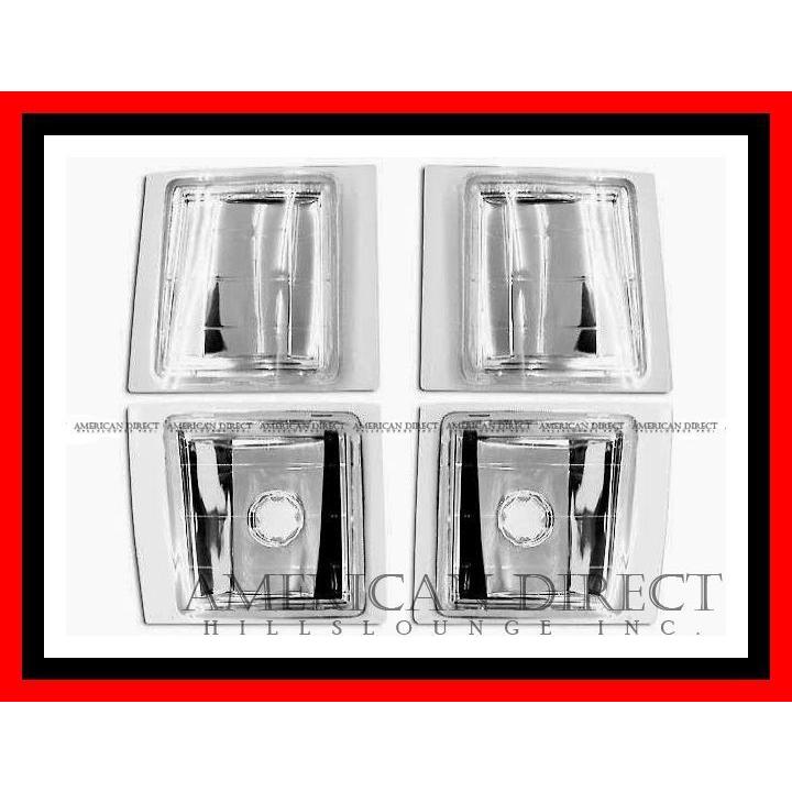 【クリスタル/シボレー】95-99y タホ/ 92-99y サバーバン/ 94-98y C-1500 K-1500 C/K クローム コーナー ランプ ライト 左右セット ヘッド | シボレー