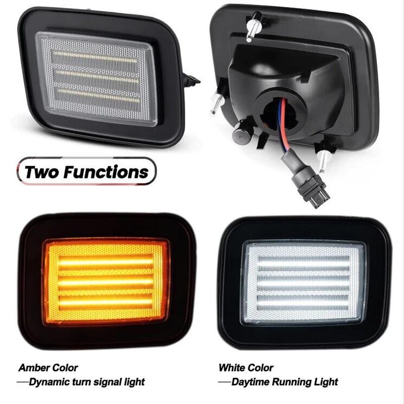 オレンジ/ホワイト】ハマーH2 LED パークシグナル ライト ランプ