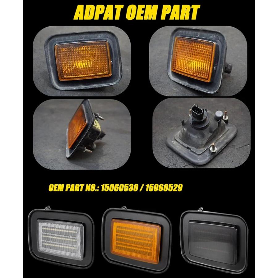 オレンジ/ホワイト】ハマーH2 LED パークシグナル ライト ランプ