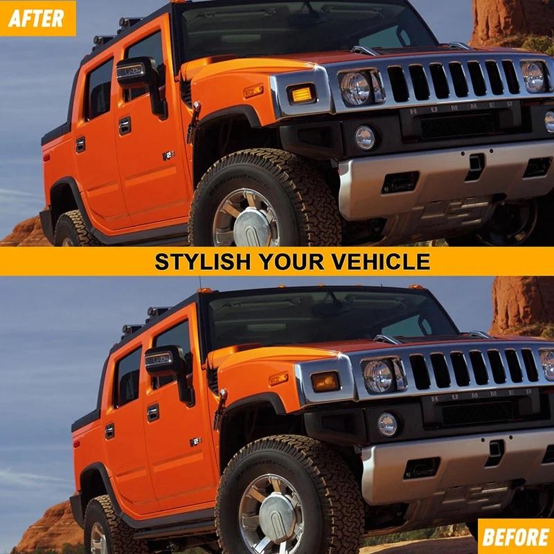 オレンジ/ホワイト】ハマーH2 LED パークシグナル ライト ランプ