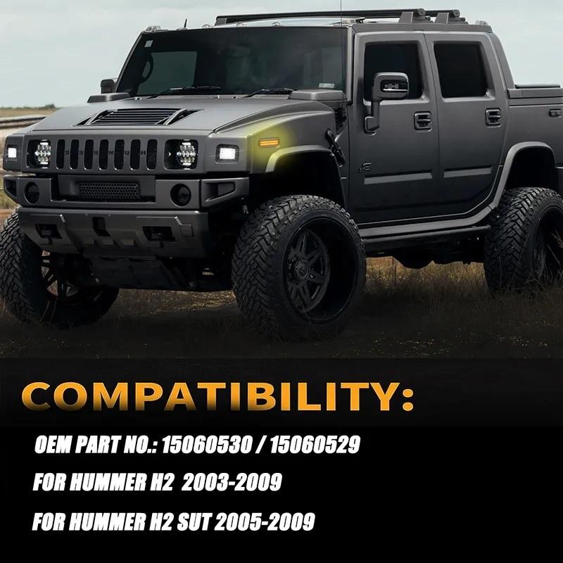 オレンジ/ホワイト】ハマーH2 LED パークシグナル ライト ランプ