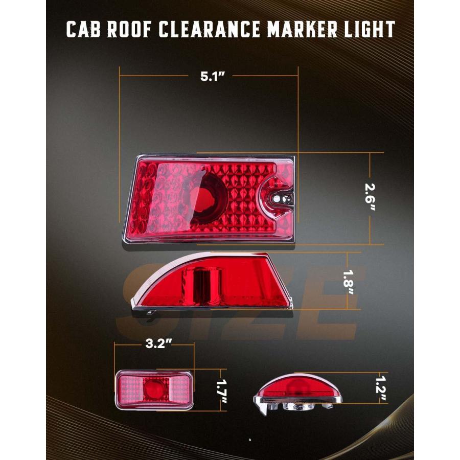 ハマーH2 ルーフ マーカー LED レッドアンバーレンズ フロントリア10個 HUMMER（ハマー） 【激レア/純正タイプ/アンバー＆レッド】ハマーH2