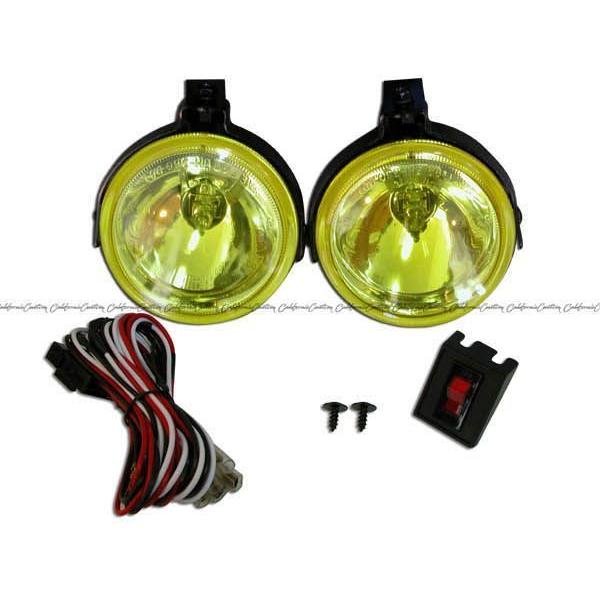 【ガラス製/イエロー/配線付】汎用 フォグ ランプ 100パイ C/K アストロ バイキングエアロ ポジーバンパー H3 ランプ 4インチ 10cm 黄色 CK |  | 01