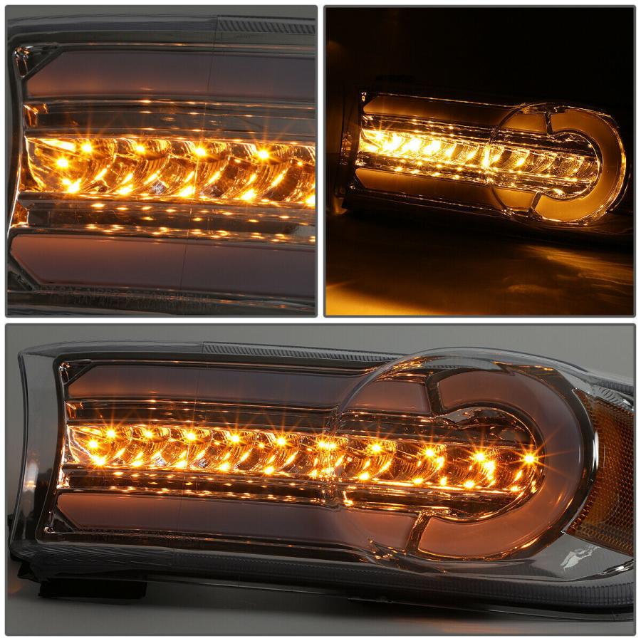 【スモーク/クローム/流れるウインカー】 トヨタ FJクルーザー シーケンシャル LED パークシグナル ライト ヘッド ランプ サイド フロントの画像
