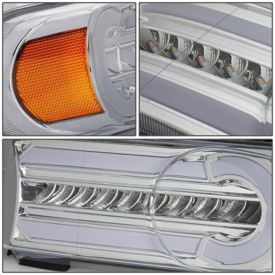 【スモーク/クローム/流れるウインカー】 トヨタ FJクルーザー シーケンシャル LED パークシグナル ライト ヘッド ランプ サイド フロントの画像