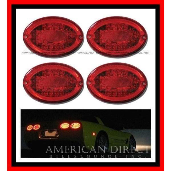 コルベット C5 10299361 純正テールライトセット4本 シボレー（CHEVROLET） 【即納/Corvette America社製/正規品/レッド/V4