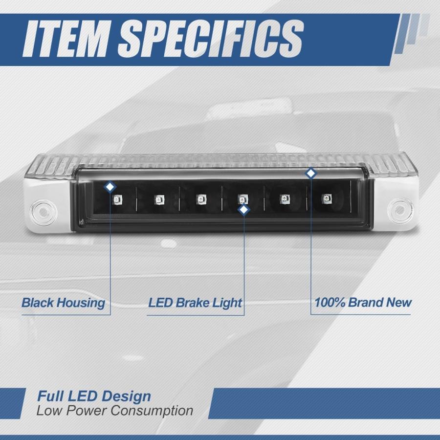 【激レア/LED/ブラック】03-22y エクスプレス サバナ ハイマウント ストップ ランプ ライト シボレー GMC バック リア テール ヘッド_6