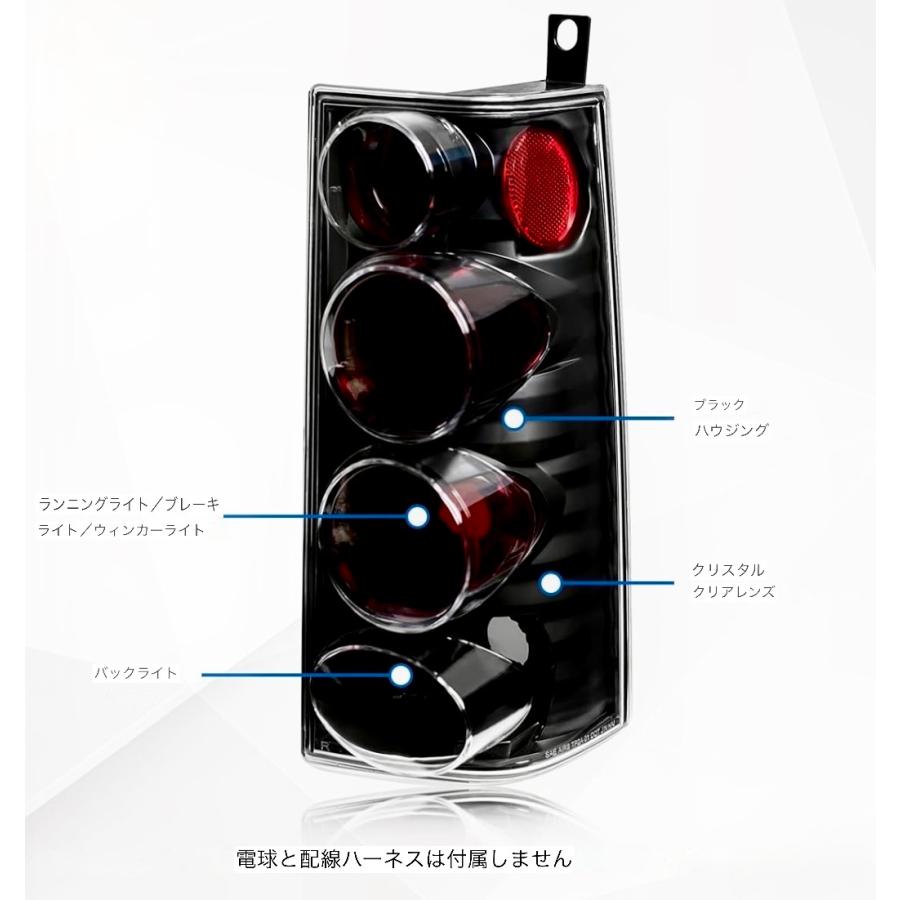 【定番商品/ブラック】03-22y シボレー エクスプレス GMC サバナ G-VAN ユーロテール リア バック ライト ランプ フォグ ストップ バンパーの画像