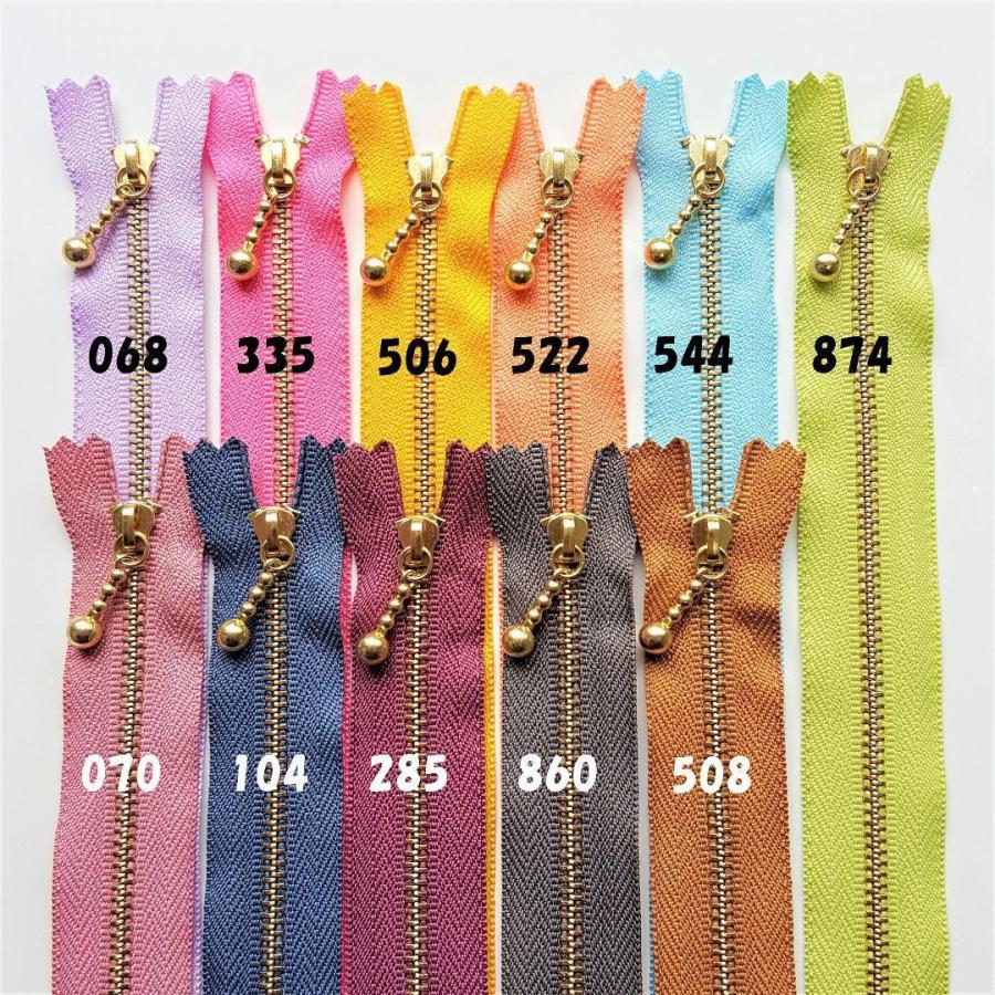 YKK 18cm ゴールド(G) 玉付き ファスナー|hlcompany-store|02