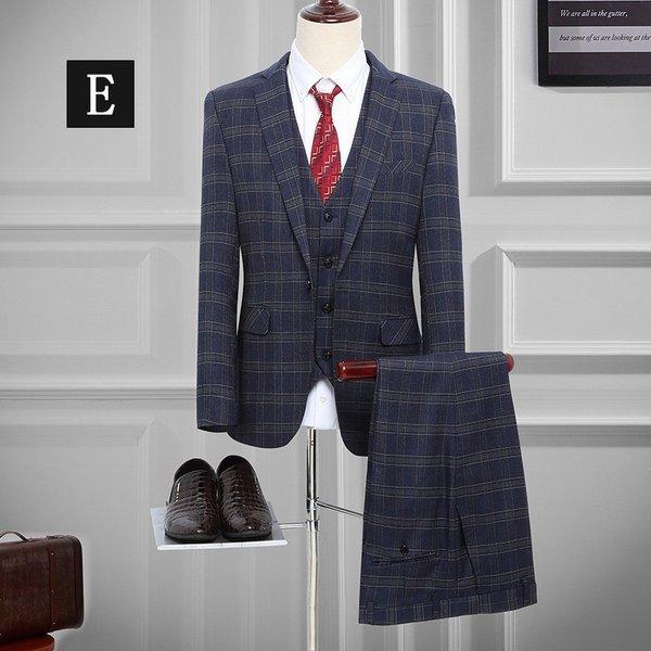 本物の メンズスーツ3ピーススーツビジネススーツチェック柄メンズ メンズスーツ3ピーススーツビジネススーツチェック柄2つボタンスリムスーツ男性用紳士服大きいセットアップファッションオシャレ高品質結婚式 ビジネススーツ Www Ariu Org