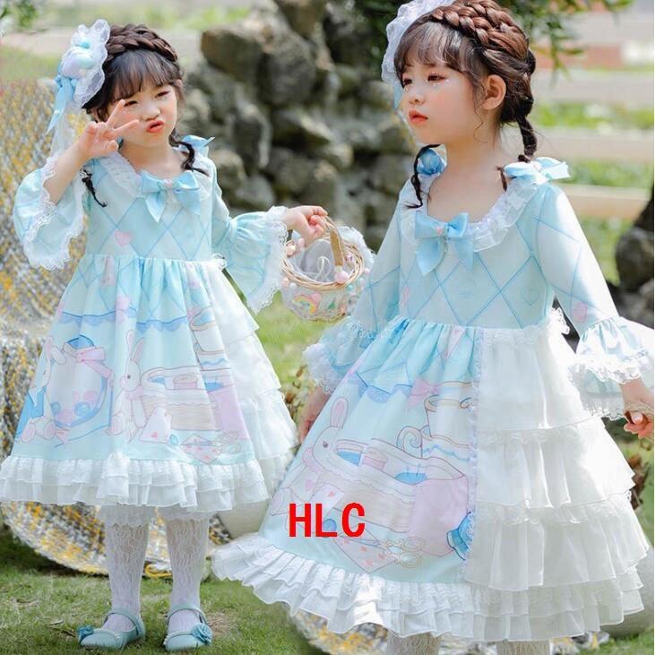 子供ドレス女の子ロリータ服ロリータワンピース七分袖姫袖ミモレ丈ワンピースお姫様ドレスハロウィンコスプレ衣装キッズロリィタ服フリルドレス Hlc Hlカンパニー 通販 Yahoo ショッピング