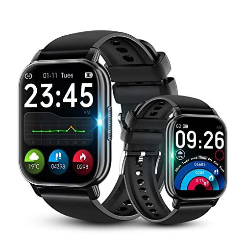 スマートウォッチ iPhone対応 通話機能付き【Bluetooth5.2 smart watch＆1.85インチ HD大画面 】 IP67