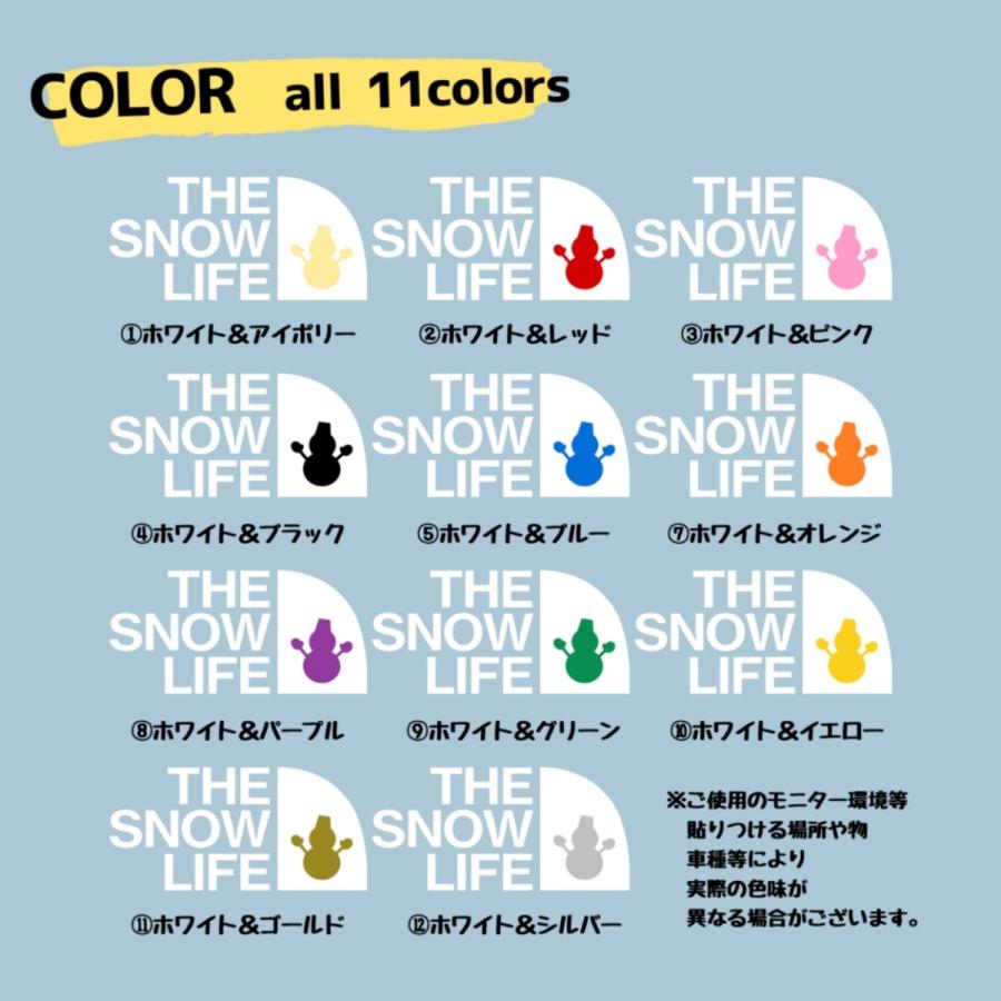 スノーマン 雪だるま ステッカー 車 おしゃれ かわいい THE SNOW LIFE カッティングステッカー 防水 シール snowman スマホ シンプル 文字 きりもじいちば｜hm-selections｜22