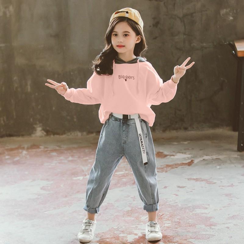女の子　上下セット　120  トレーナー　デニムパンツ 韓国子供服