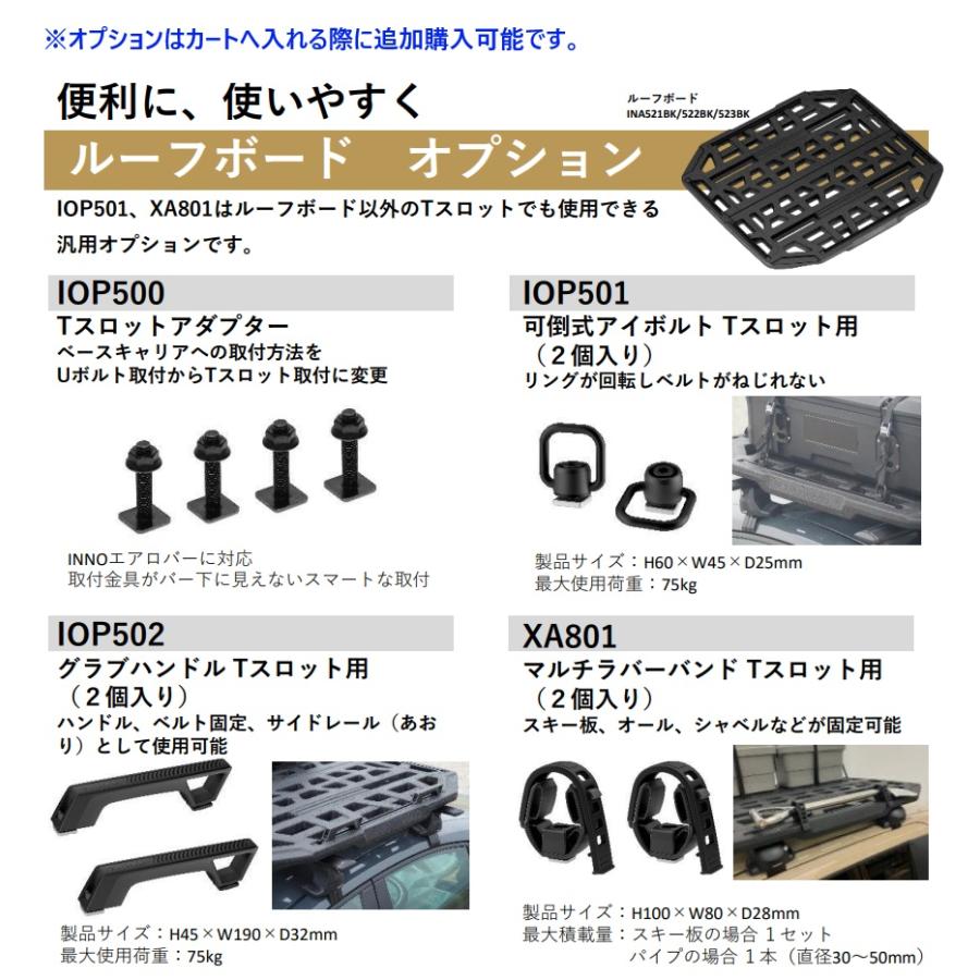 INNO イノー　軽量・高剛性の樹脂製ルーフデッキ　ルーフボード120BK　INA522BK　L1400×W1200×H65mm　※個人宅不可_17