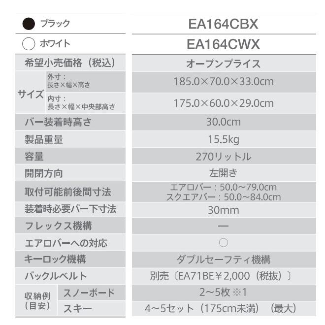 ルーブエックス5個 TERZO テルッツォ ルーフボックス AERO CROSS LYDER 185（エアロ