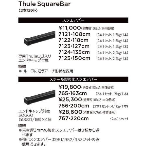 THULE スーリー　スクエアバーSET　パジェロ　V80系　3ドア ルーフレール付｜hm-style｜02