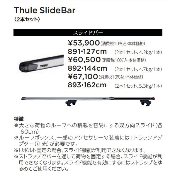THULE スーリー　ベースキャリアセット　アルファード/ヴェルファイア　30系　　スライドバー_2