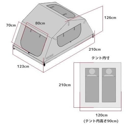 YAKIMA ヤキマ　ルーフテント　SkyRise Small Red / スカイライズ S レッド　大人2人用　※個人宅不可｜hm-style｜04