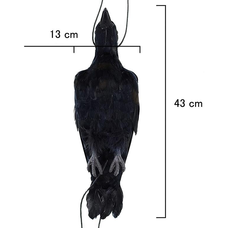 害鳥対策 天然羽毛 実物大 超リアル 簡単設置 カラス ハト ムクドリ