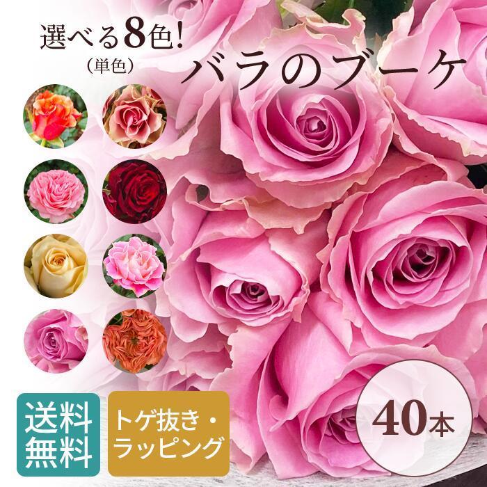 人気が高い バラ 40本 ラッピング済 トゲぬき済 薔薇 花 はな 自宅用 ご褒美 ギフト プレゼント フラワー 誕生日 贈り物 女性 祝い バレンタイン クリスマス 超美品 Www Missbargainhuntress Com