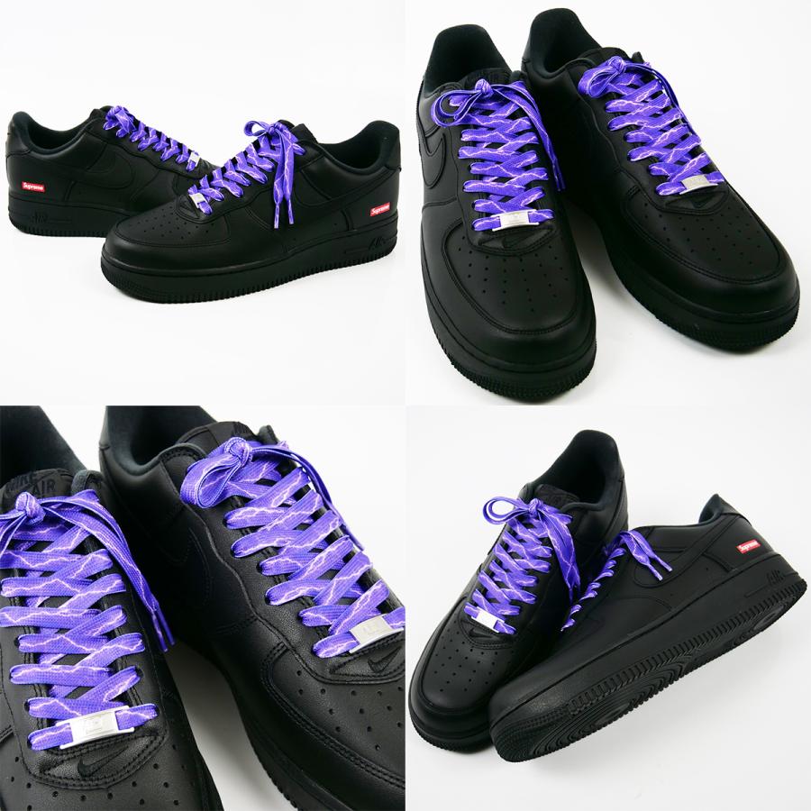 シューレース イナズマ 雷 柄 SHOELACE 靴ひも くつひも 平紐 8mm幅
