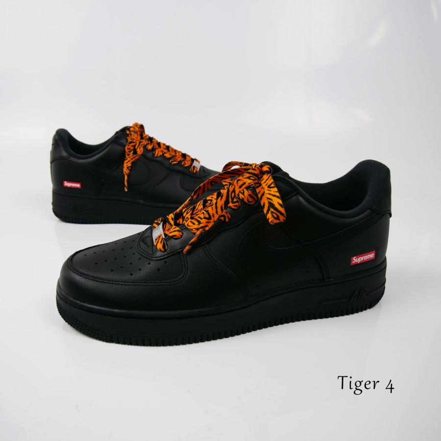 Onitsuka Tiger レザー ブーツ 黒 オレンジ靴紐 シューレース タイガー レオパード 柄 Tiger Leopard SHOELACE 靴ひも