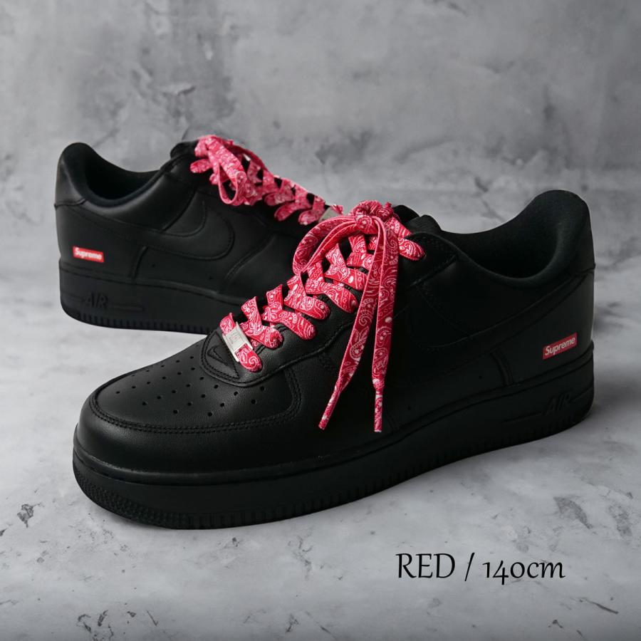 シューレース バンダナ ペイズリー 柄 SHOELACES 靴ひも くつひも 平紐