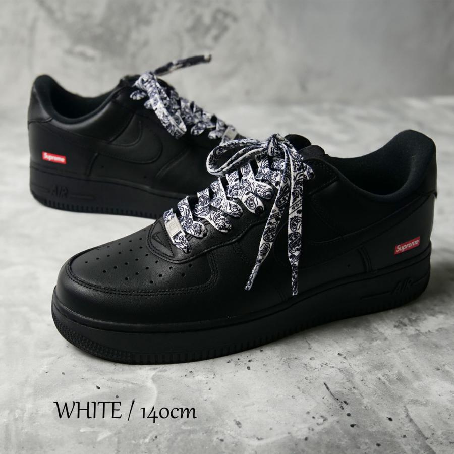 シューレース バンダナ ペイズリー 柄 SHOELACES 靴ひも くつひも 平紐