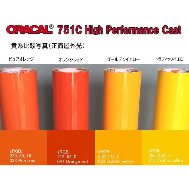 屋外7〜8年／船舶・車輌用【ORACAL751C】トラフィックイエロー 30cm幅×1ｍ〜切売｜hmfshop｜03