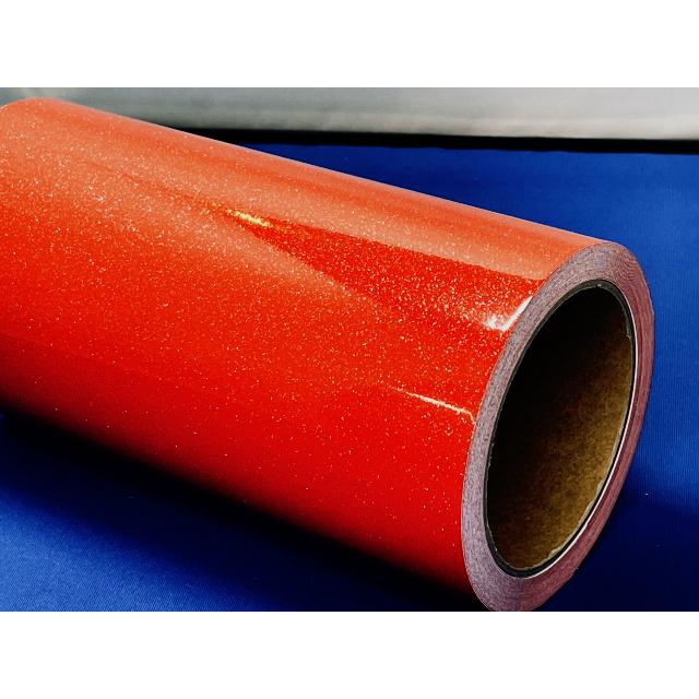 レッドラメ ステカSV-15用38cm幅×2m単位切売り ラメ入りカッティング 
