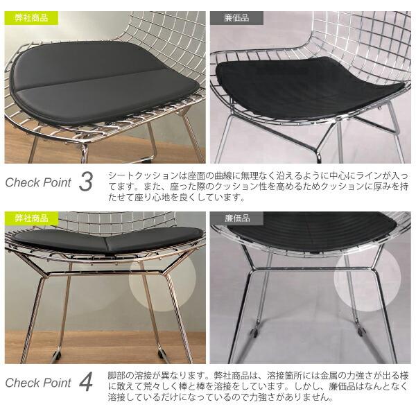 . Wire Chair / ワイヤー チェア 【ブラック】ハリー ベルトイア  送料無料 デザイナーズ 家具 リプロダクト チェア ダイニング ミーティング スチール おしゃ…｜hmfurniture-y｜04