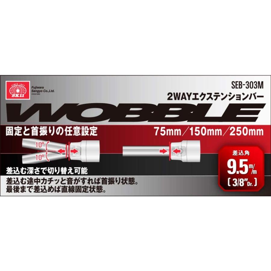 バックエクステンション SK11 2WAYエクステンションバー 3本セット SEB-303M 【メール便