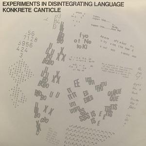 【HMV渋谷】KONKRETE CANTICLE/EXPERIMENTS IN DISINTEGRATING LANGUAGE(AC1971)