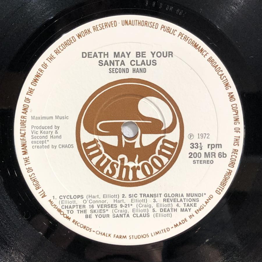 【HMV渋谷】SECOND HAND/DEATH MAY BE YOUR SANTA CLAUS(200MR6) UK-ORIGINAL FUNERAL収録 HAND/DEATH MAY BE YOUR SANTA CLAUS 200MR6 UK EX 中古品として並クラスの状態