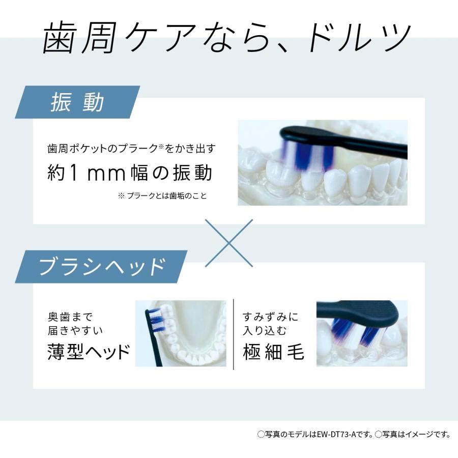2023年9月1日 新発売 パナソニック 音波振動ハブラシ 電動歯ブラシ ドルツ EW-DP37-W 本体 日本製 防水設計 USB充電 充電スタンド 海外両用 新型 最新 ドルツ ドルツ 防水設計 海外両用