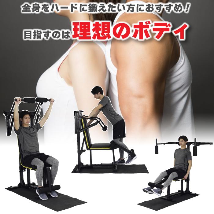 美品　ALINCO　アルインコ　マルチワークアウトジム　ホームジム　油圧式 楽天市場】マルチワークアウトジム トレーニングマシン 全身運動