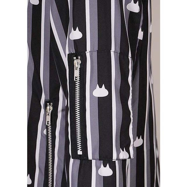 注目の ジャケット ネコ ねこ 猫 Mint Neko ストライプma 1ジャケット 在庫限り Kuljic Com