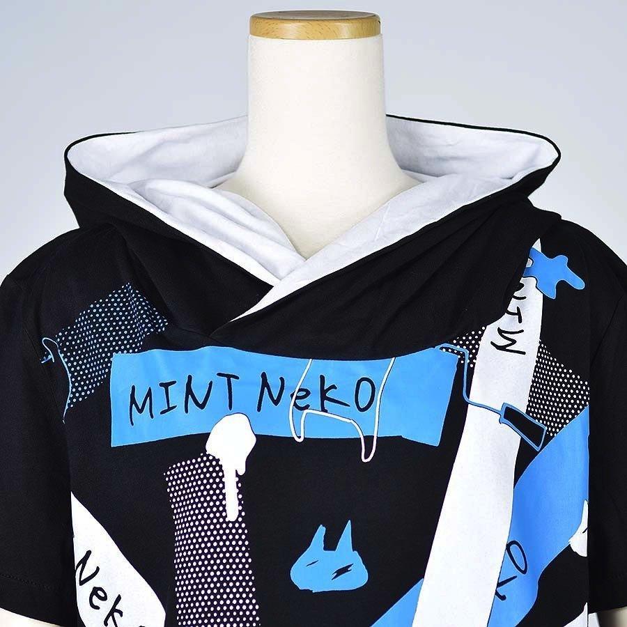 パーカー 半袖 ネコ ねこ 猫 Mint Neko ペンキコロコロフーディ Cmd29 T506 Bk Bl M S Inc Fashion Store ヤフー店 通販 Yahoo ショッピング