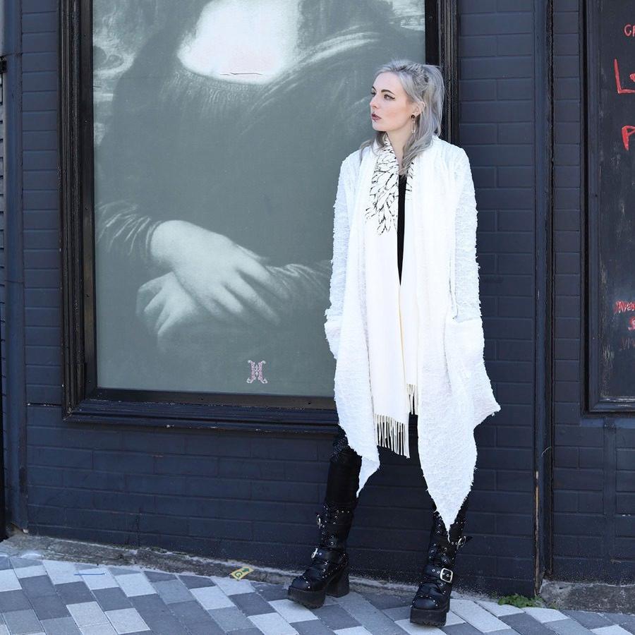 H Naoto カーディガン 退廃的 ゴシック スチームパンク モード Damage Long White Cardigan Cnf29 Z030 Wh M S Inc Fashion Store ヤフー店 通販 Yahoo ショッピング